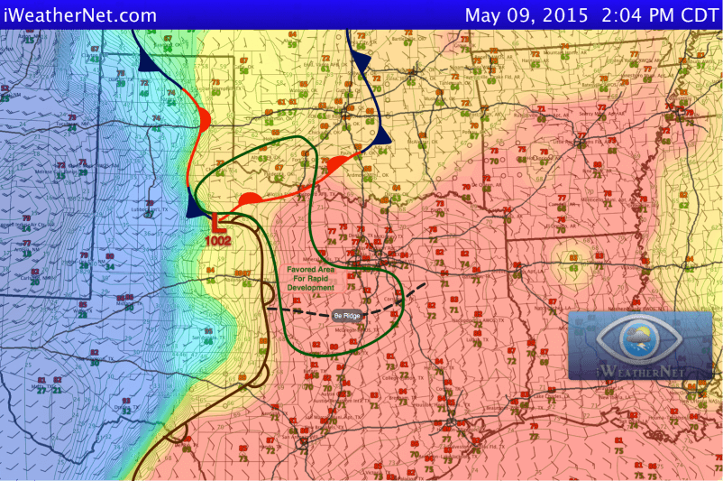 2 pm Saturday 5/9/15 Surface Analysis