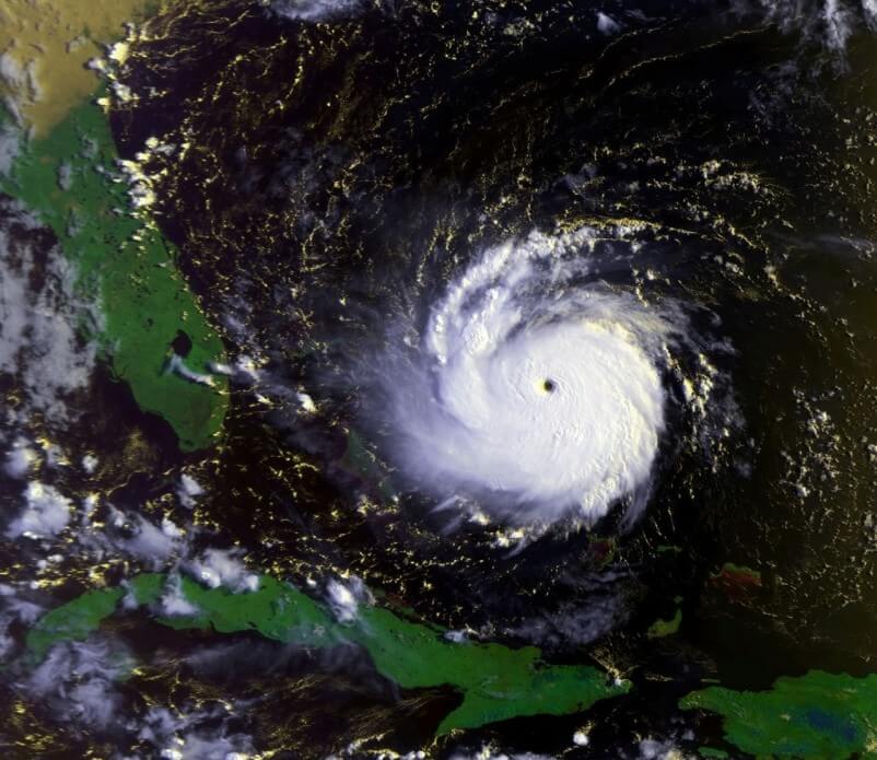 Hurricane Andrew on August 23, 1992 (1230 UTC)