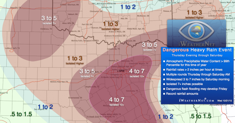 Forecast prepared Wednesday 10/21 at 3 pm