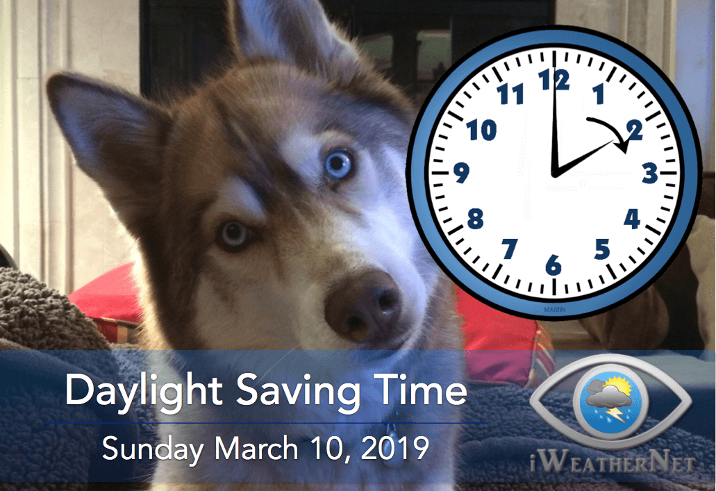 When to set your clocks ahead one hour ("spring forward") for DST in 2019