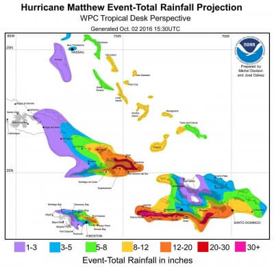 Matthew-Caribbean-Rainfall-Forecast